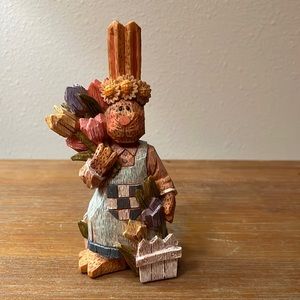 Resin Easter Bunny with Tulips